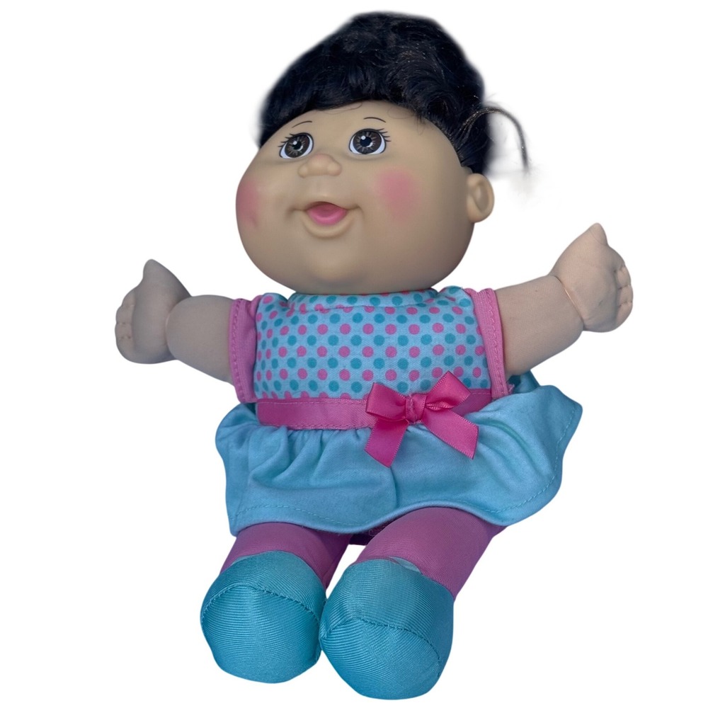 Cabbage Patch Kids 2020 Brunette Black Hair Brown Eyes Polka Dot Dress Doll